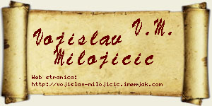 Vojislav Milojičić vizit kartica
